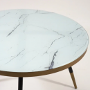 Стол журнальный SIGNAL VEGA B мраморный эффект/черный, 80/45